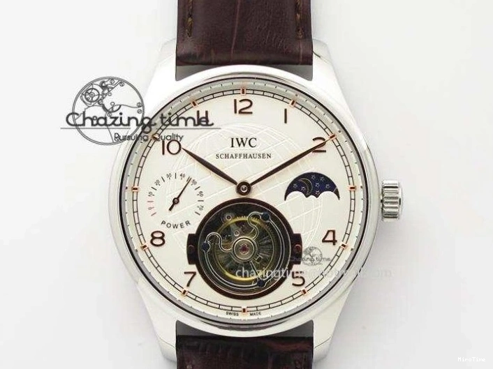 MIROTIME 0509 Minimalist Portuguese 40mm Chrono SS Black Dial On Black Leather Strap A 7382